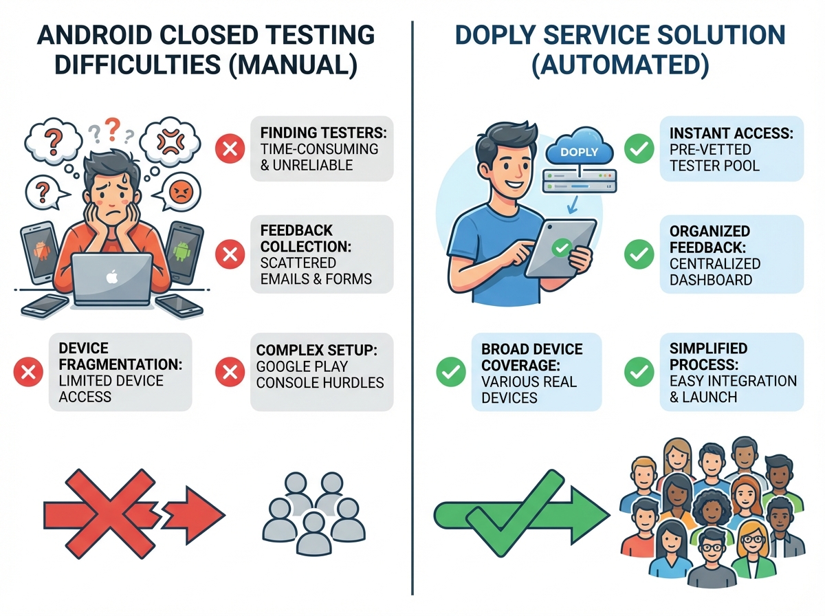 Android testing difficulties