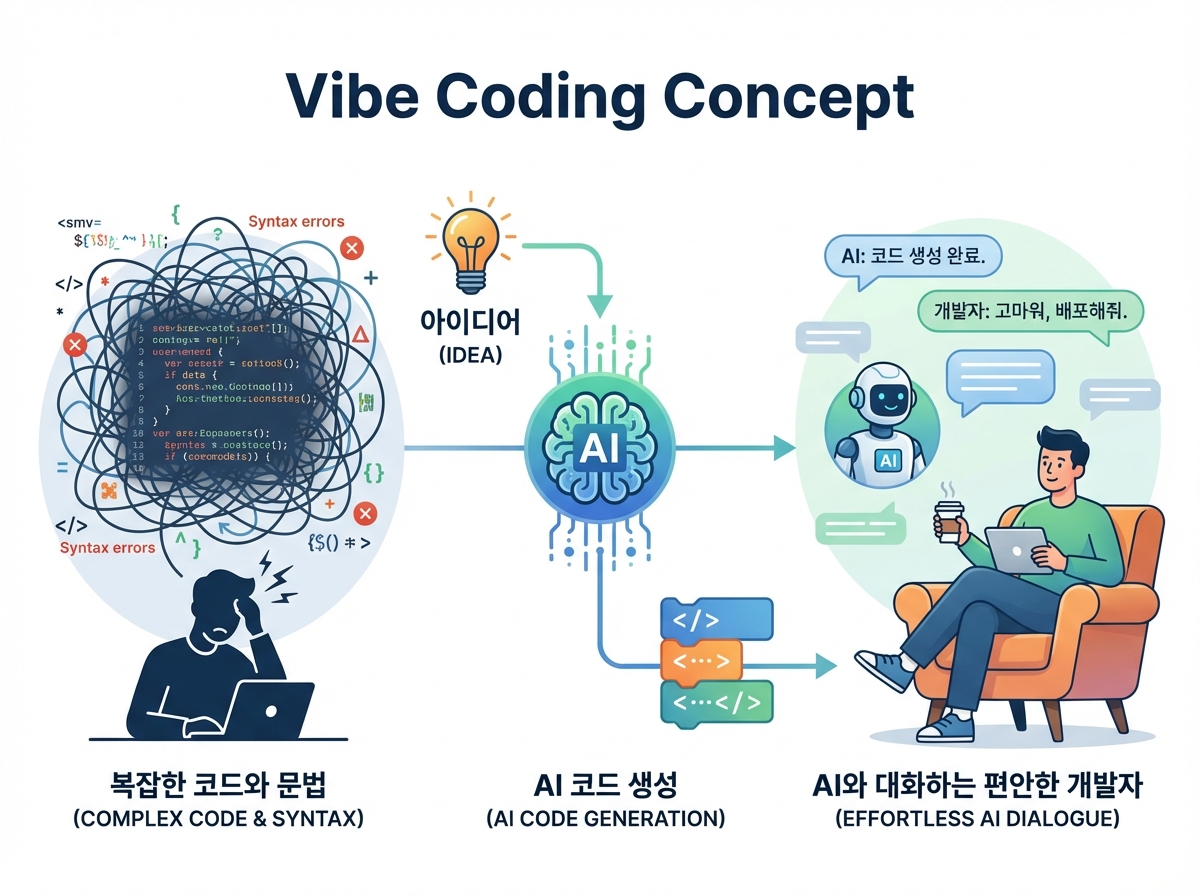 바이브코딩 개념 다이어그램